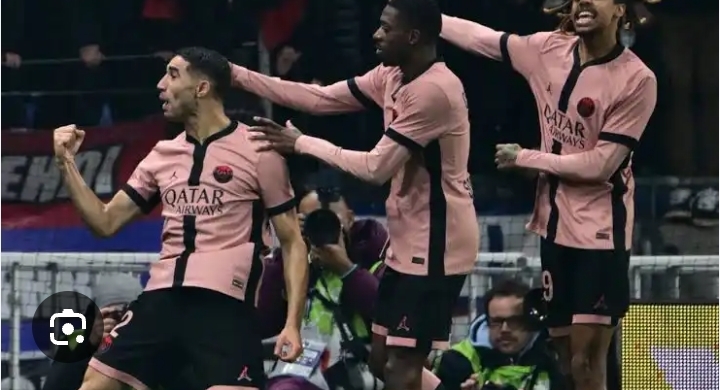 Hakimi’s brace give’s PSG win Over Lyon