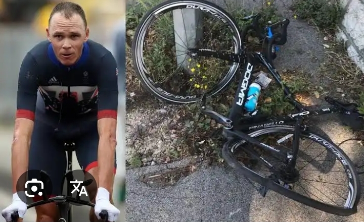 Chris Froome collarbone Damaged In A Crash at UAE Tour