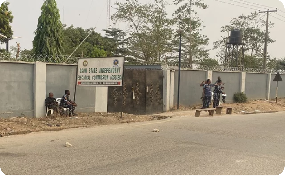 BREAKING: Osun Electoral Headquarters sealed off by police, Chairman Raises Alarm.