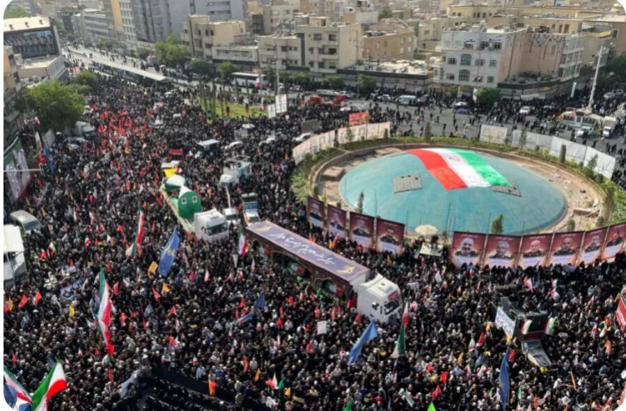 Iran Holds State Funeral for Commanders Killed by Israel