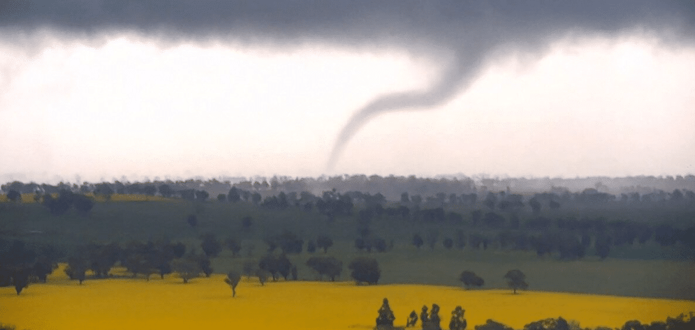 Tornado captured on camera in Eastern Australia