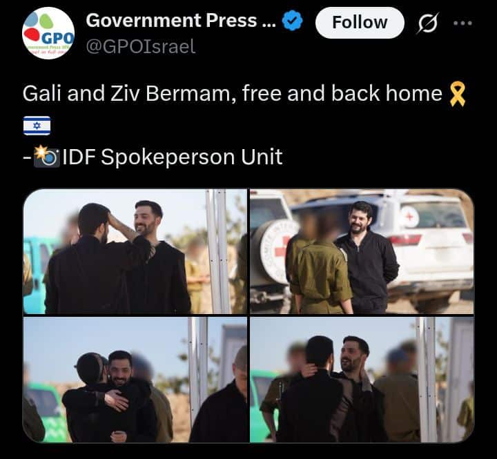 Israeli hostages freed in Gaza exchange