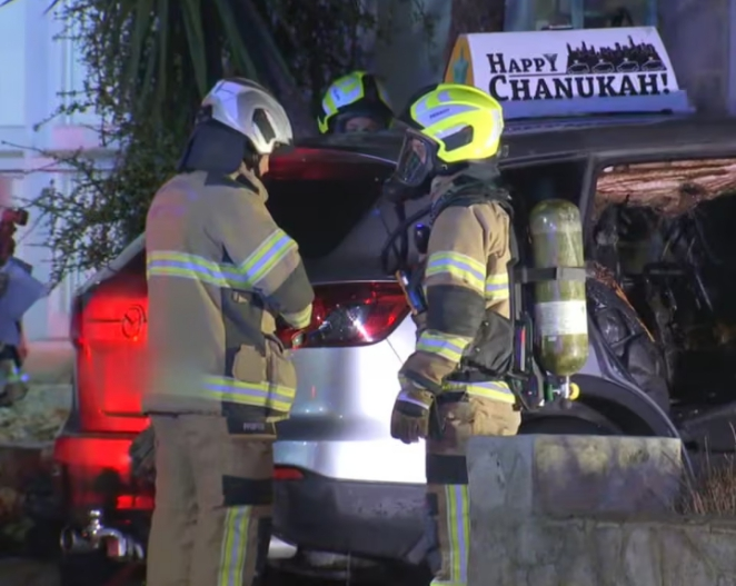 Christmas day firebombing in Melbourne: Chanukah billboard car targeted in suspected antisemitic attack