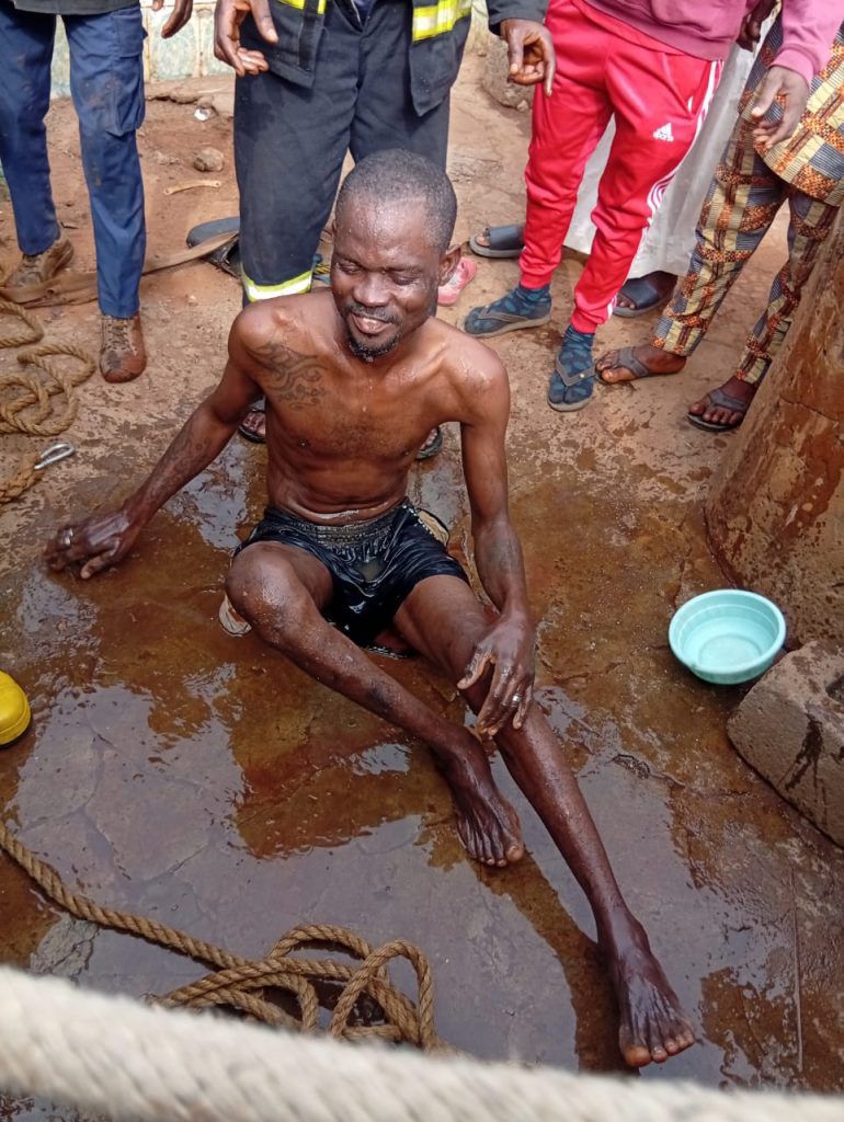 Oyo State Fire Service rescues man trapped in well