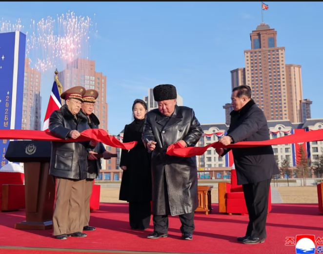 Kim Jong-un opens new homes for families of fallen North Korean soldiers in Pyongyang