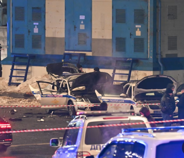 Moscow police explosion kills officer after device detonated near patrol car