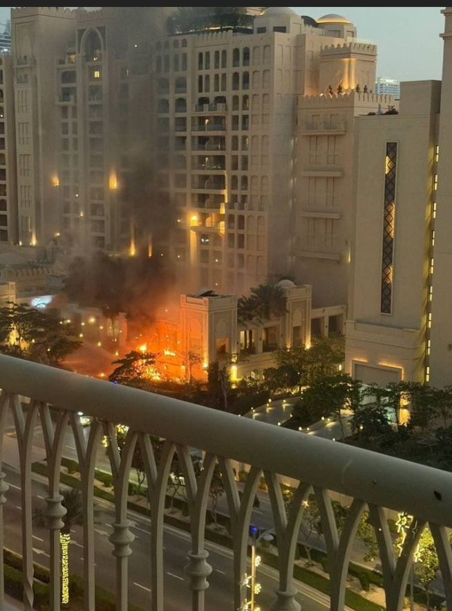 Iranian missile strike sparks fire at Dubai’s Fairmont Palm Jumeirah luxury hotel
