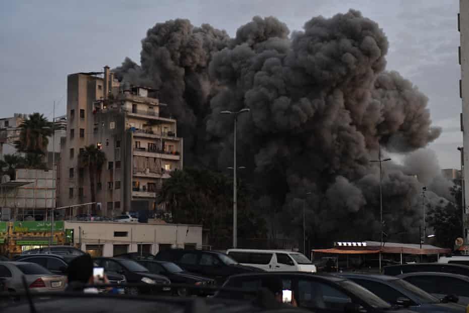 Israeli airstrike hits Beirut’s Bashoura neighbourhood as evacuation warning precedes explosion