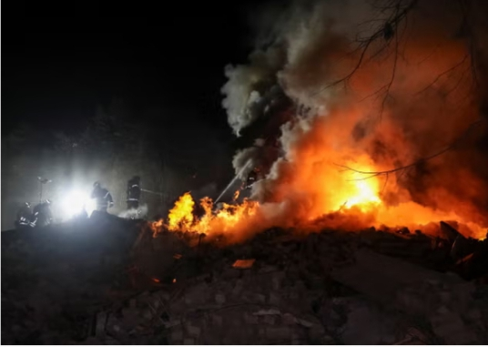 Russia missile and drone strikes kill seven in Kharkiv as Ukraine issues nationwide air raid alert