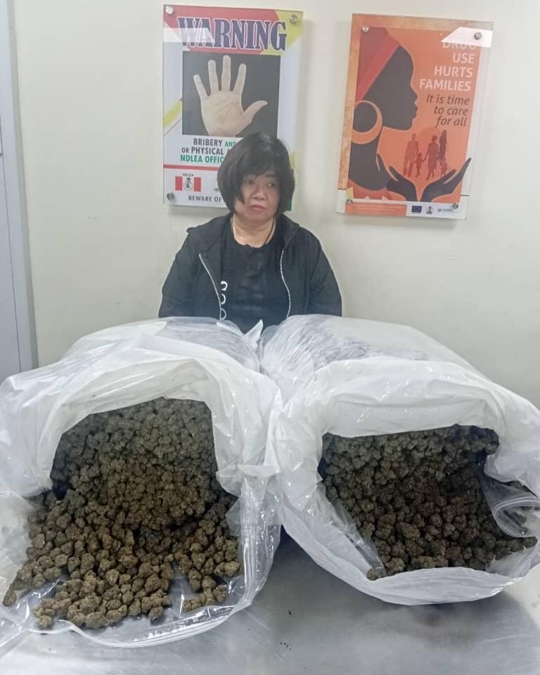 63-Year-Old Chinese woman arrested at Lagos Airport with 31kg of synthetic cannabis
