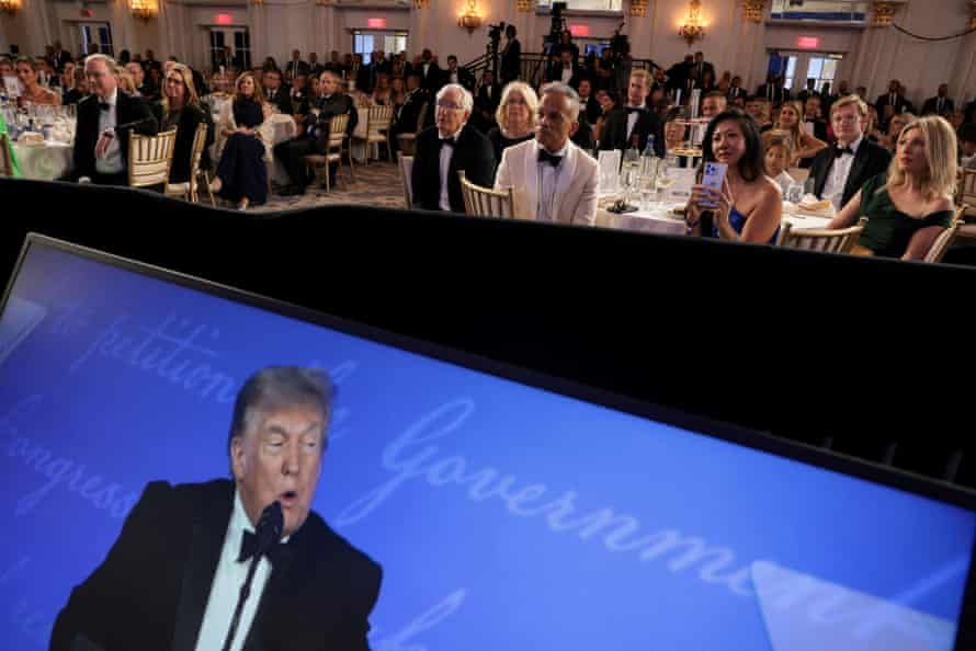 Trump’s rambling White House correspondents dinner speech mixes insults and jokes
