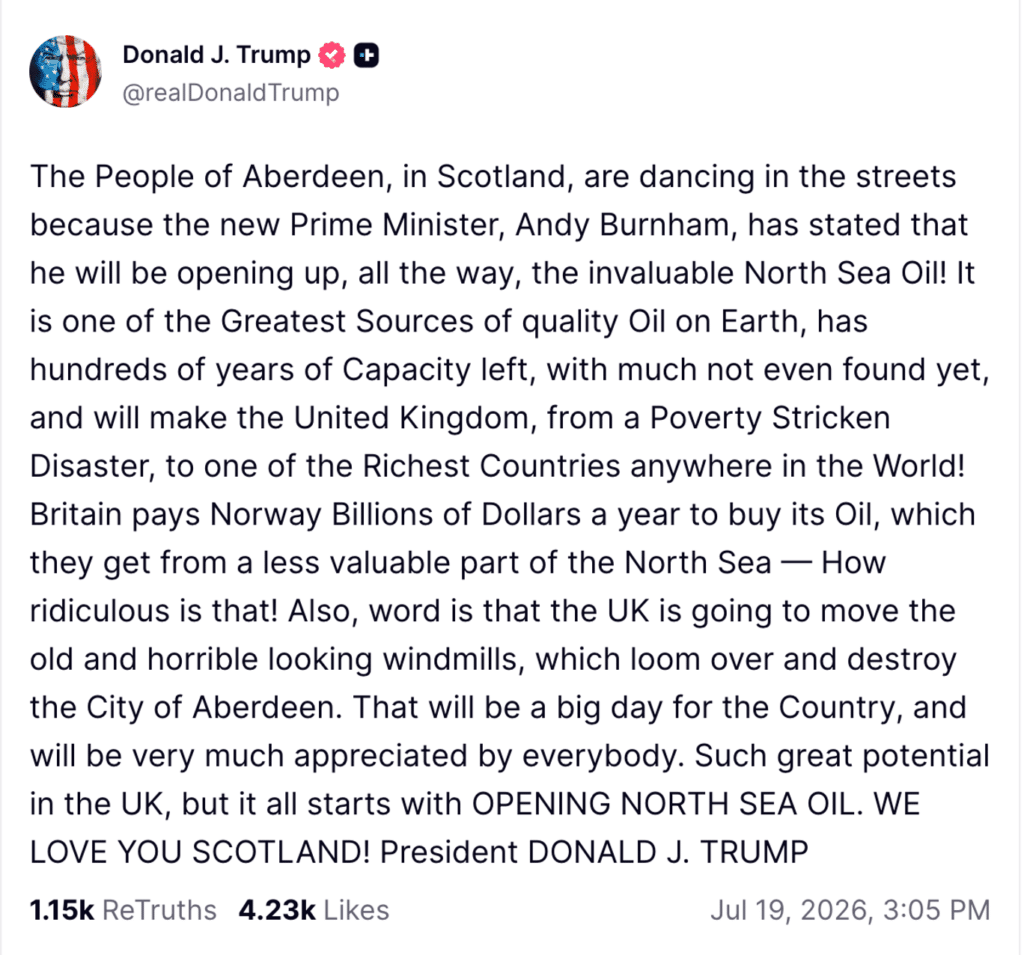 Andy Burnham invites Donald Trump to Manchester for G20 hours after becoming Prime Minister