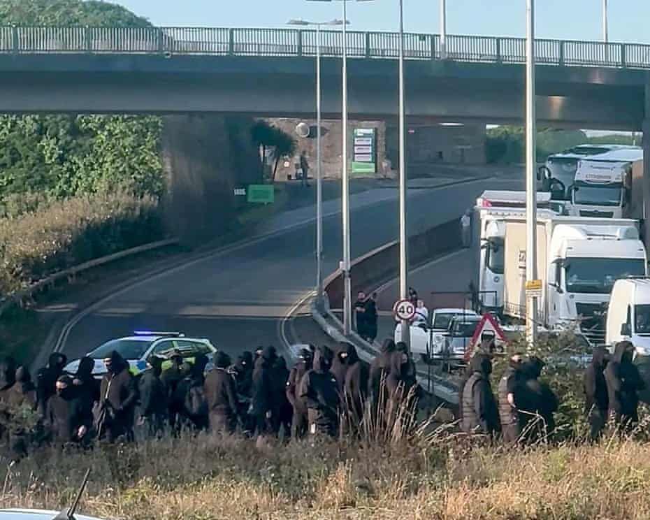 Dover Port Protesters Block Roads As Police Respond