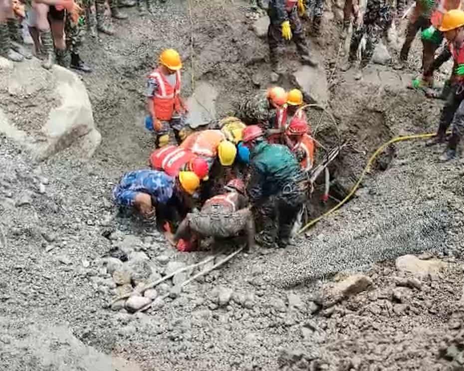 Nepal-Tibet flood rescue: Two workers found alive after nine days in tunnel
