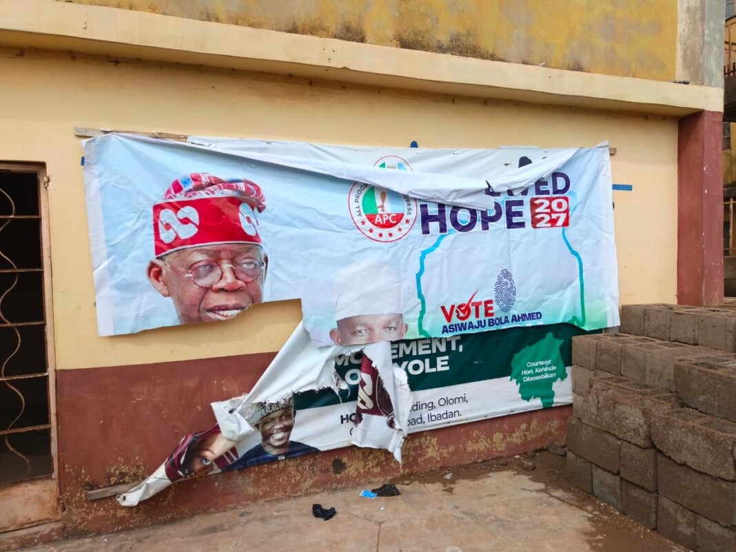 Tinubu campaign office vandalised in Ibadan, PBAT-KO Movement alleges APM link
